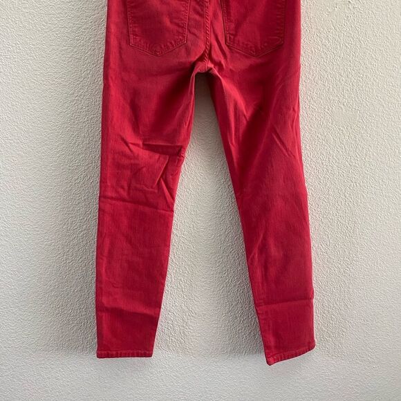 Current/Elliott Stiletto Skinny Pants In Red Coral Mid-Rise Size 30 1280-0465 - Picture 7 of 7